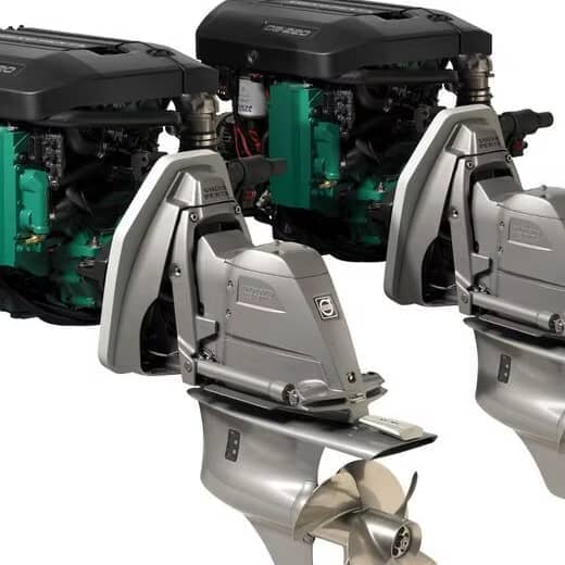 Used Twin for Volvo Penta D3-200 A-F 200HP Diesel Engines Transom Stern Drives DPS for Pair